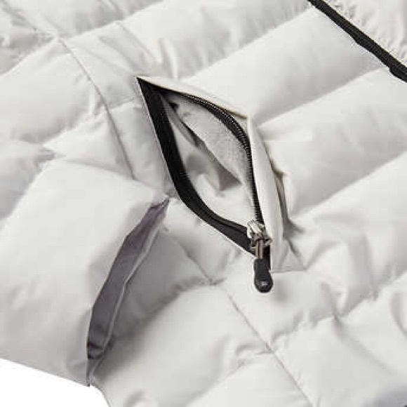 NWT 32 Degrees 4-Way Stretch Hooded Coat Jacket in Silver Post - Picture 7 of 7